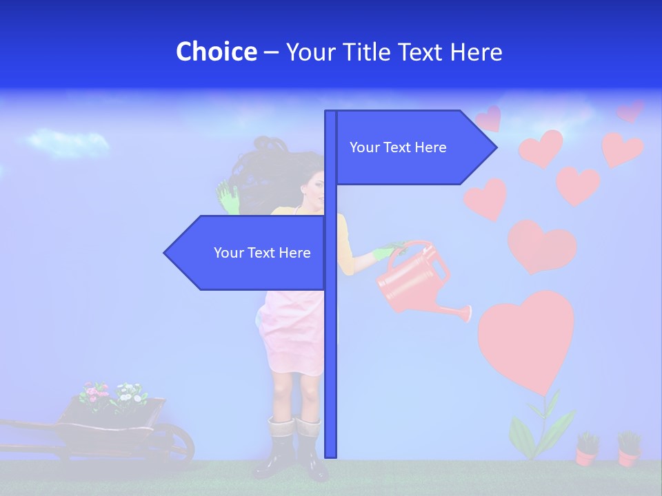 Emotional Funny Woman PowerPoint Template