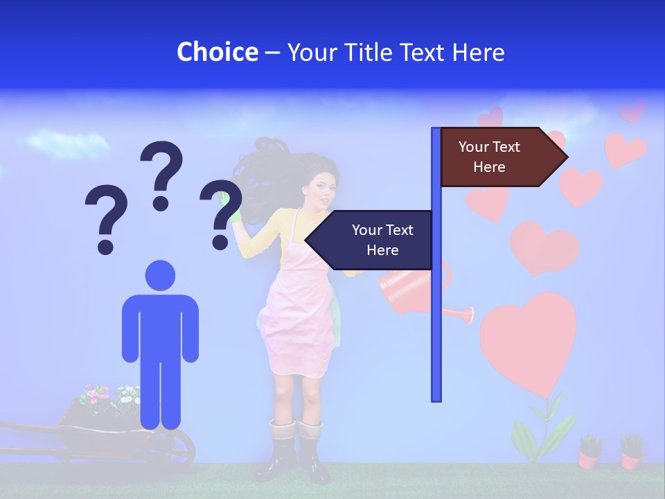 Emotional Funny Woman PowerPoint Template