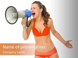 Yelling Isolated Season PowerPoint Template