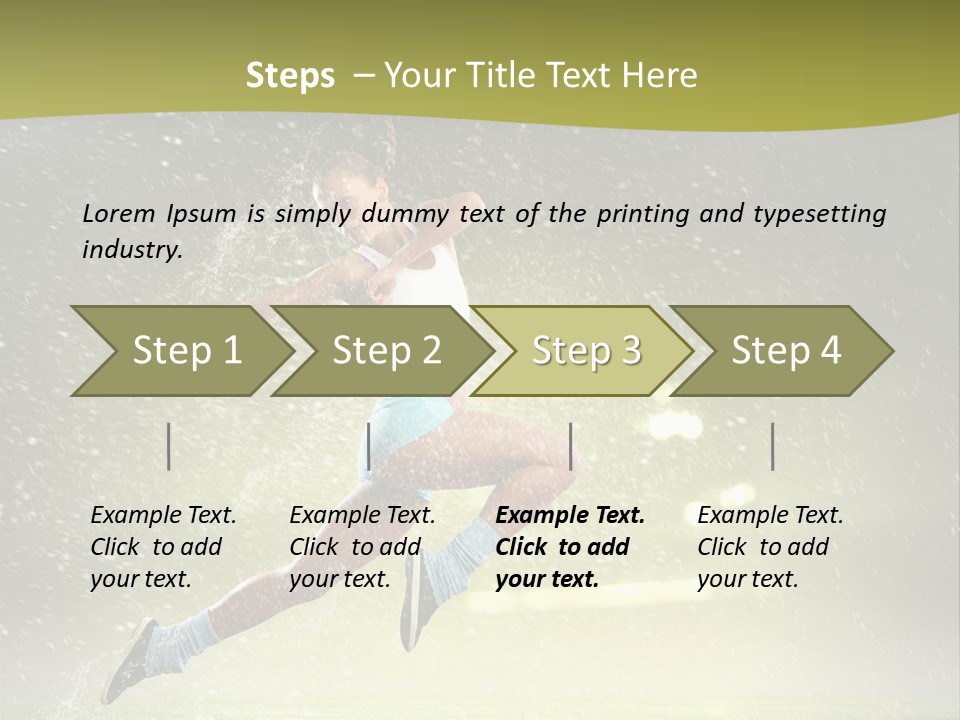 Sky Woman Bicep PowerPoint Template