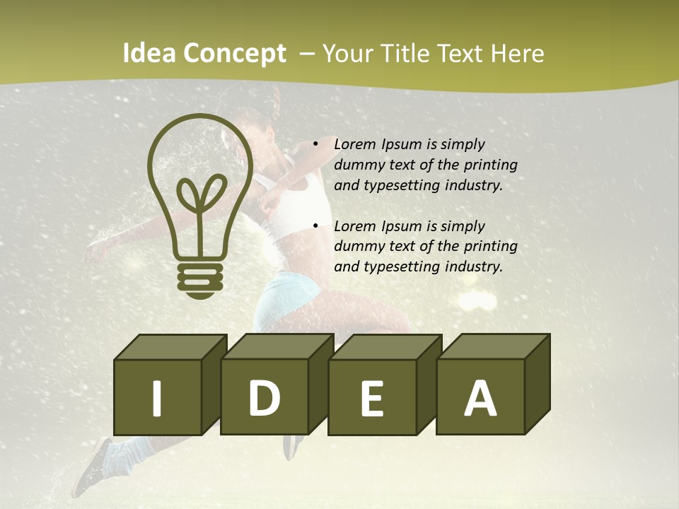 Sky Woman Bicep PowerPoint Template