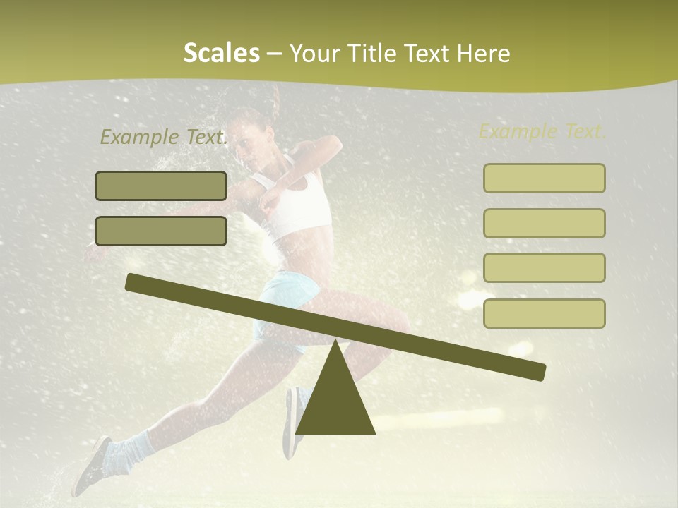 Sky Woman Bicep PowerPoint Template