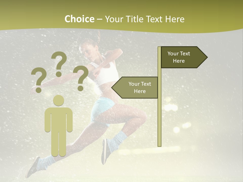 Sky Woman Bicep PowerPoint Template