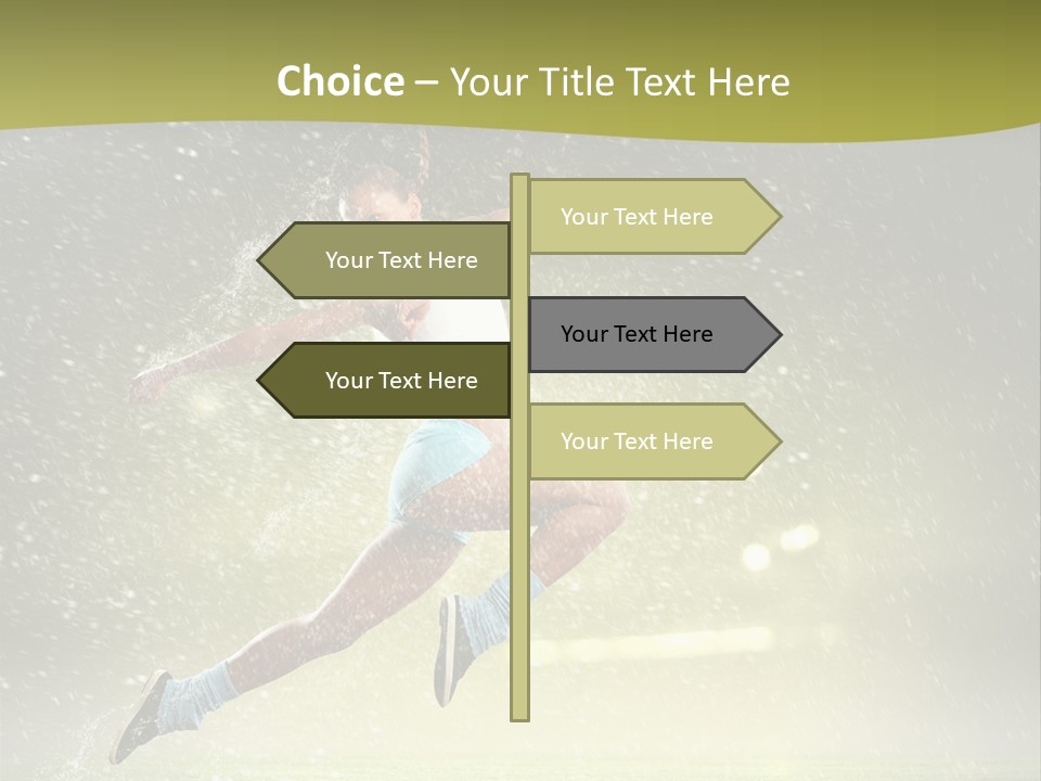 Sky Woman Bicep PowerPoint Template