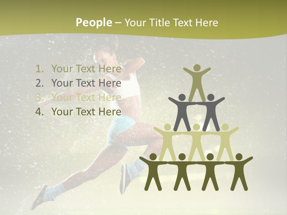 Sky Woman Bicep PowerPoint Template