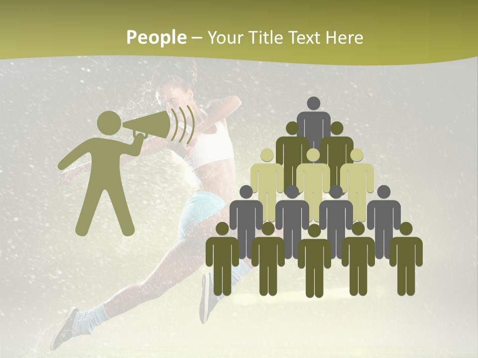 Sky Woman Bicep PowerPoint Template