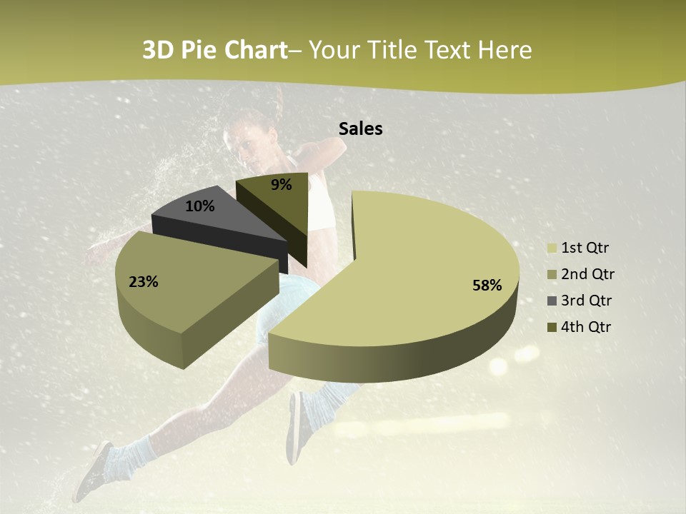 Sky Woman Bicep PowerPoint Template