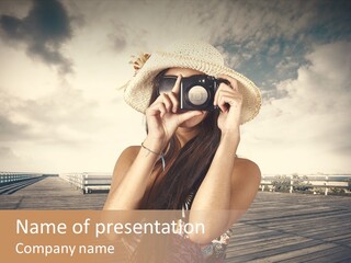 Videocamera Day Ocean PowerPoint Template