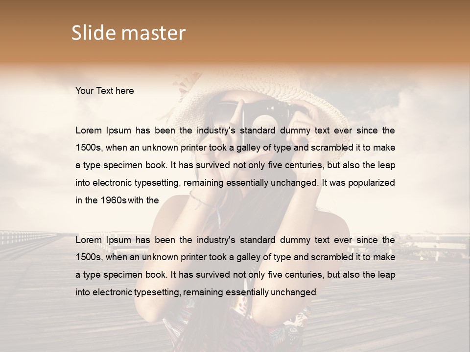 Videocamera Day Ocean PowerPoint Template