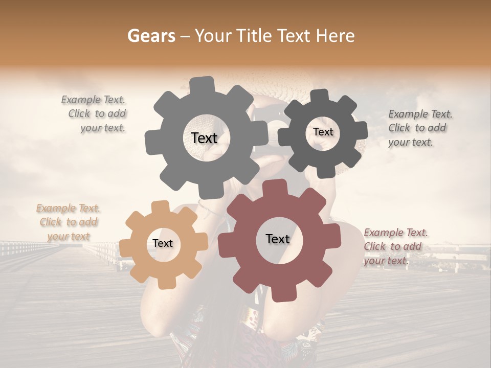 Videocamera Day Ocean PowerPoint Template