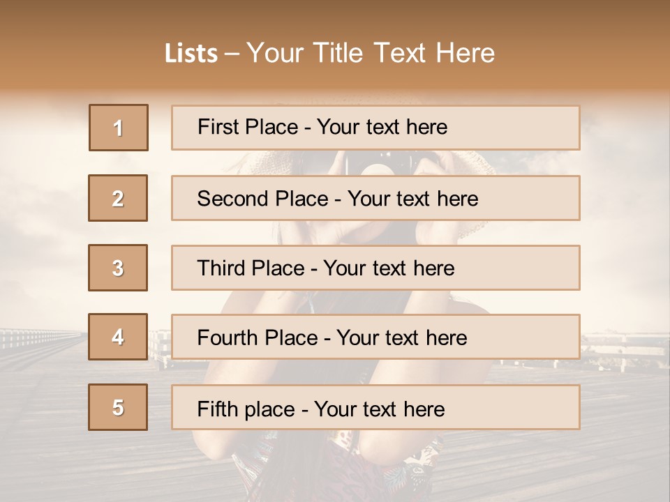 Videocamera Day Ocean PowerPoint Template