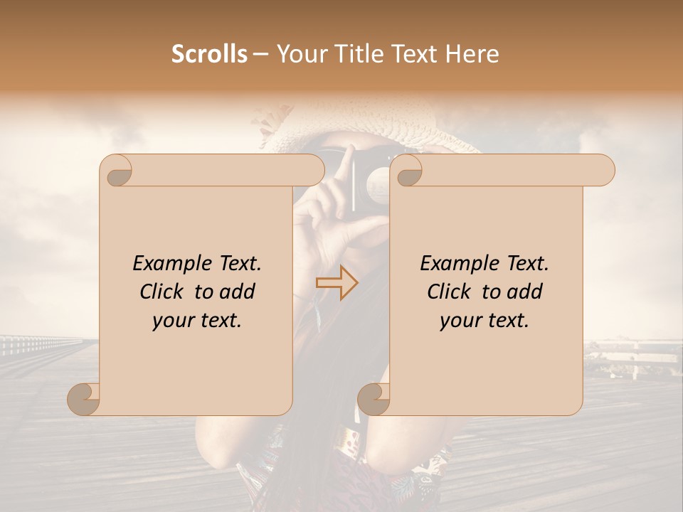 Videocamera Day Ocean PowerPoint Template
