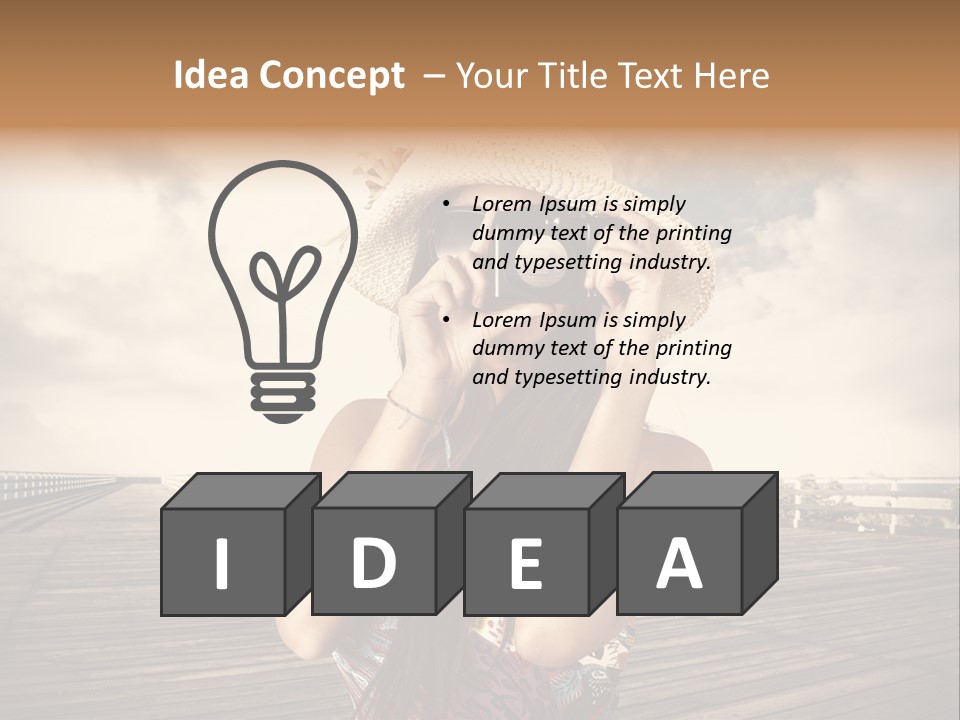 Videocamera Day Ocean PowerPoint Template