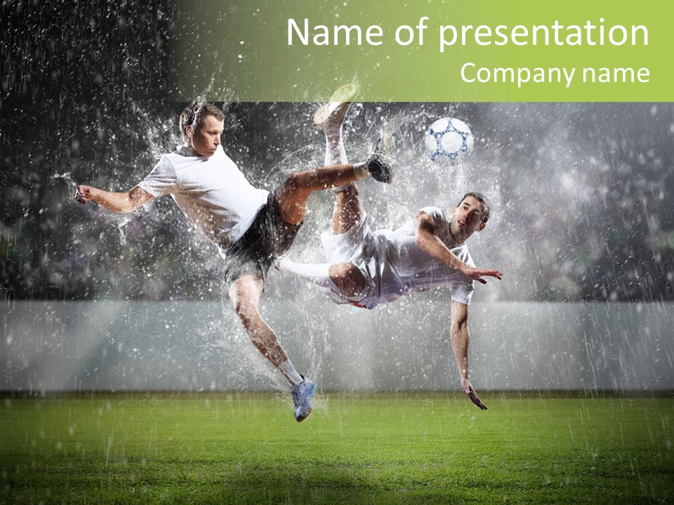 White Blue Competition PowerPoint Template