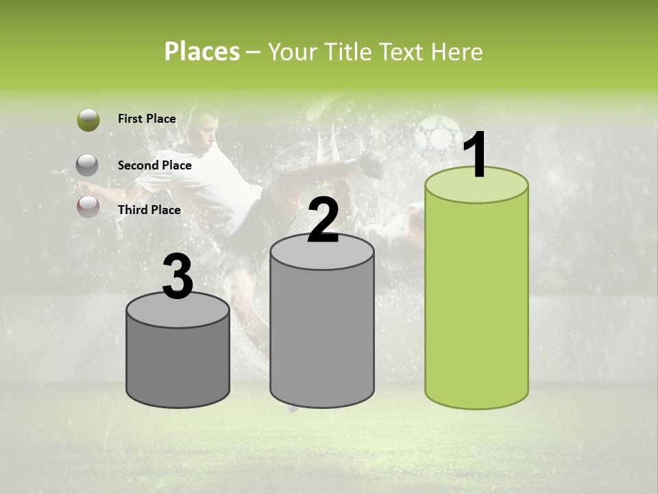 White Blue Competition PowerPoint Template