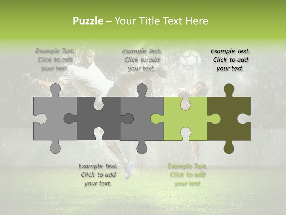 White Blue Competition PowerPoint Template