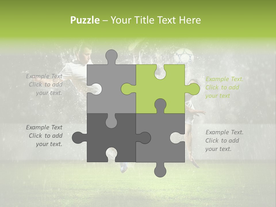 White Blue Competition PowerPoint Template