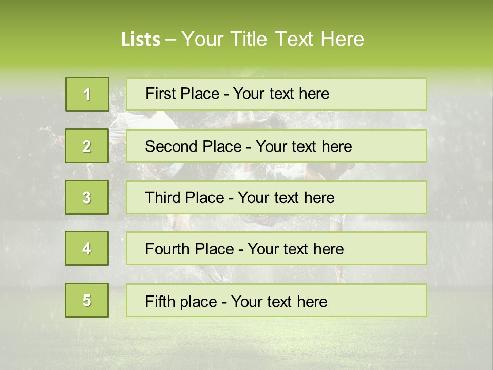 White Blue Competition PowerPoint Template