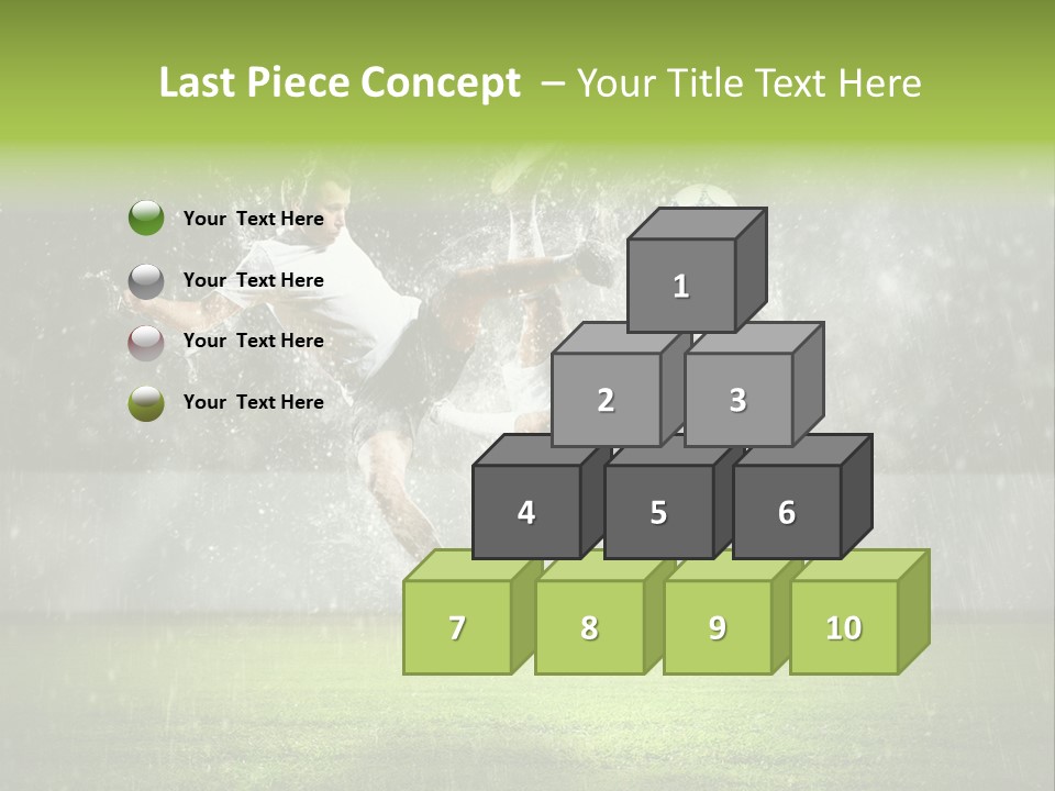 White Blue Competition PowerPoint Template