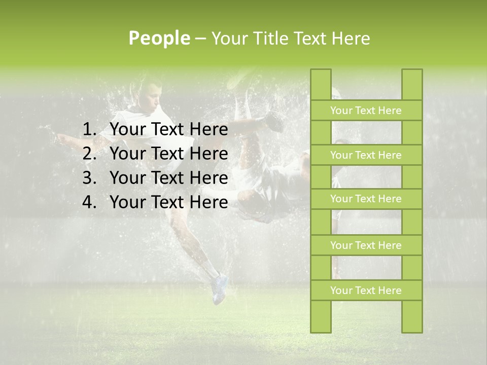 White Blue Competition PowerPoint Template