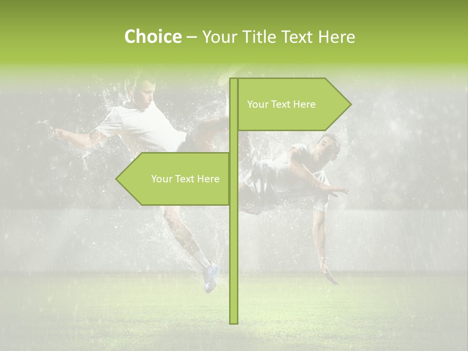 White Blue Competition PowerPoint Template