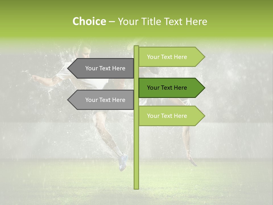 White Blue Competition PowerPoint Template