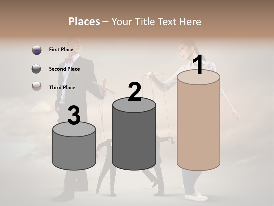 Doll Caucasian Shirt PowerPoint Template