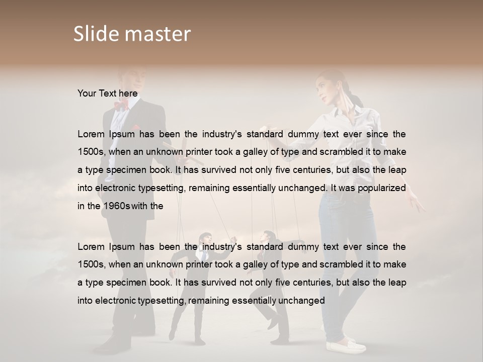 Doll Caucasian Shirt PowerPoint Template