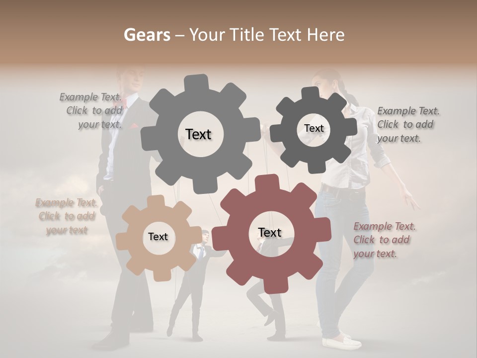 Doll Caucasian Shirt PowerPoint Template