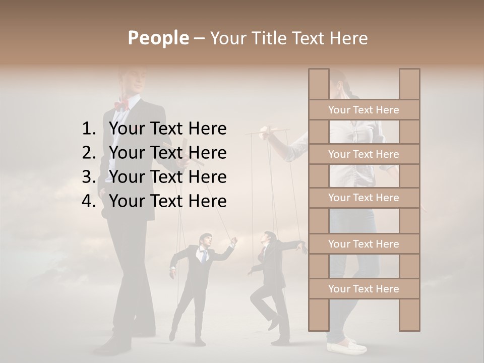 Doll Caucasian Shirt PowerPoint Template