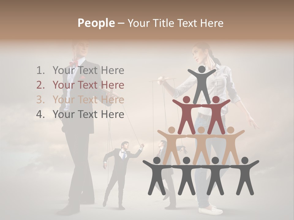 Doll Caucasian Shirt PowerPoint Template