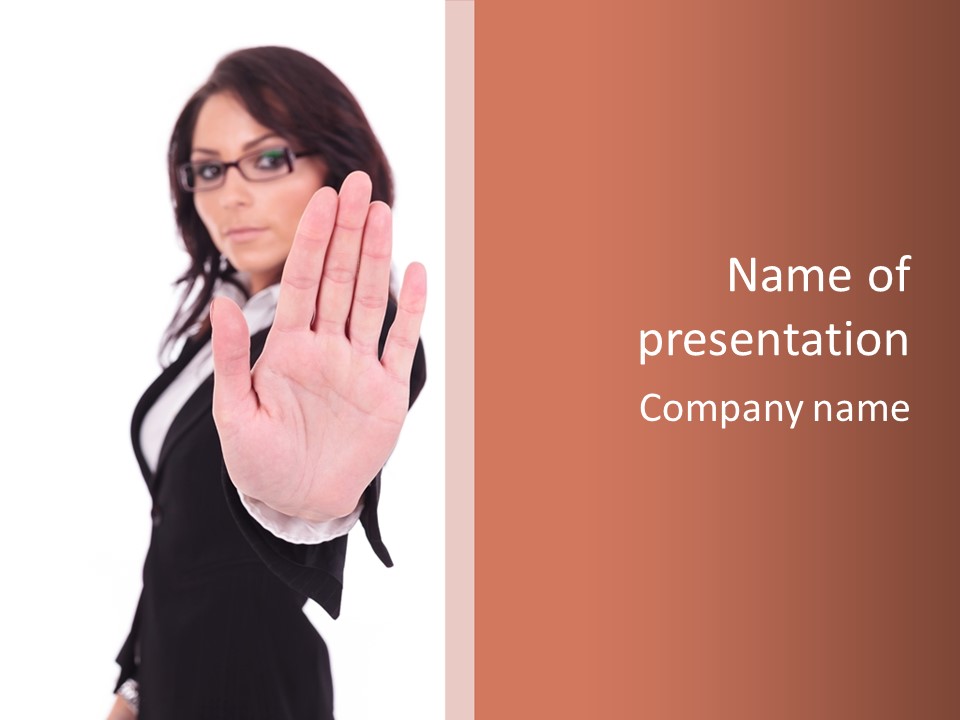 Stopping Attractive Formal PowerPoint Template