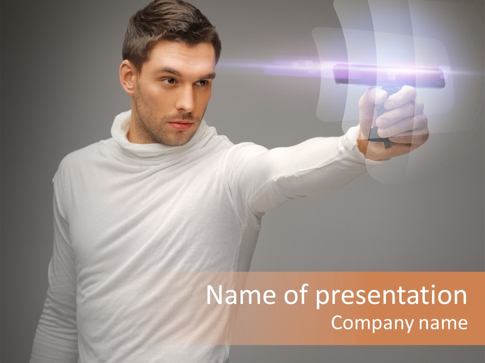 Wireless Glowing Innovation PowerPoint Template