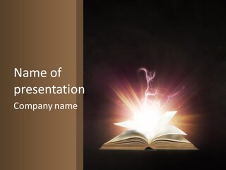 Orange Bible Fire PowerPoint Template