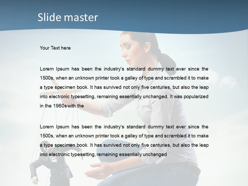 Worker Dictator Caucasian PowerPoint Template