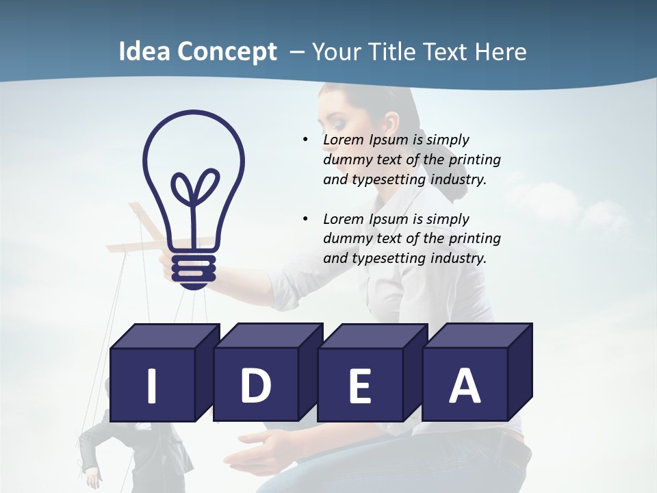 Worker Dictator Caucasian PowerPoint Template