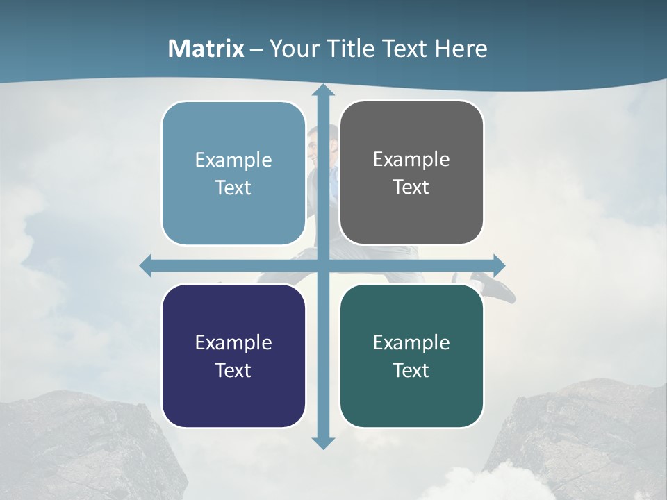 Competition Mountain Cliff PowerPoint Template