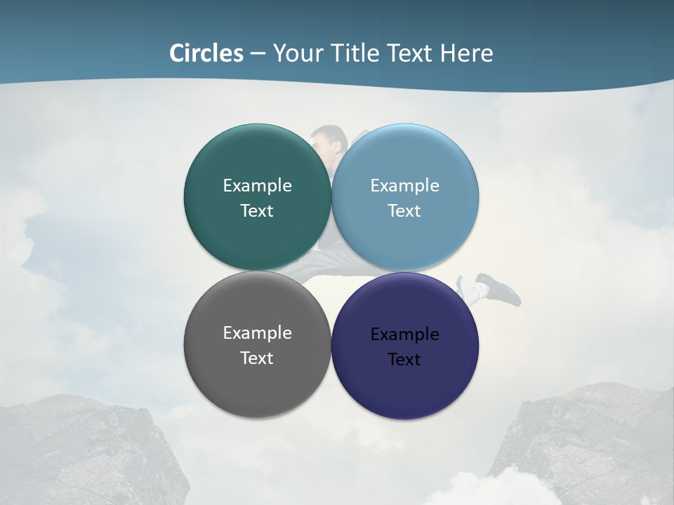 Competition Mountain Cliff PowerPoint Template