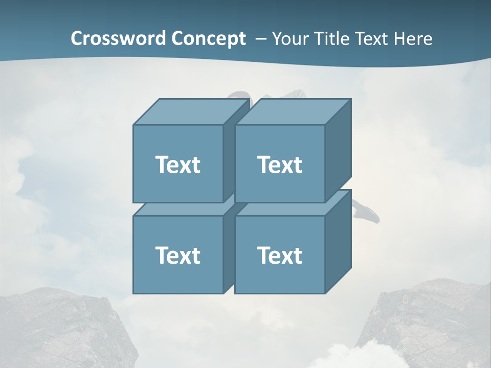 Competition Mountain Cliff PowerPoint Template