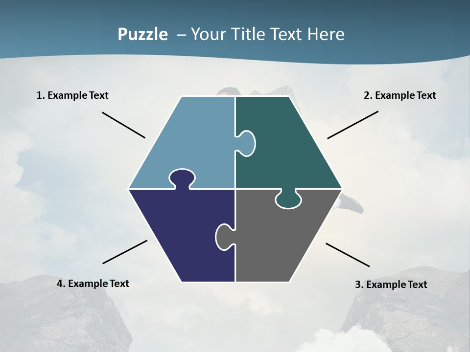 Competition Mountain Cliff PowerPoint Template