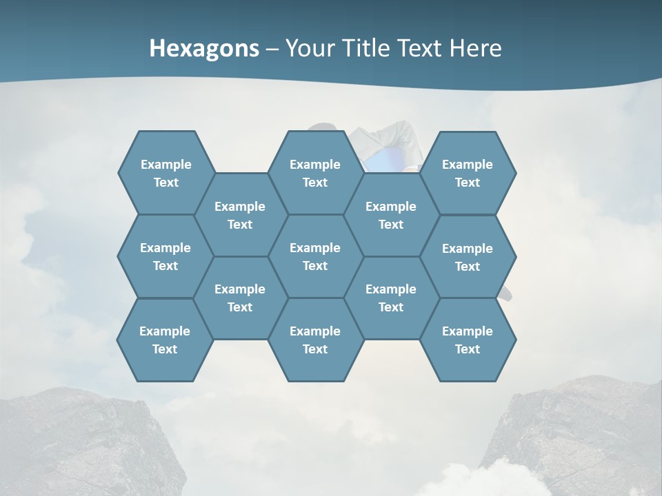 Competition Mountain Cliff PowerPoint Template