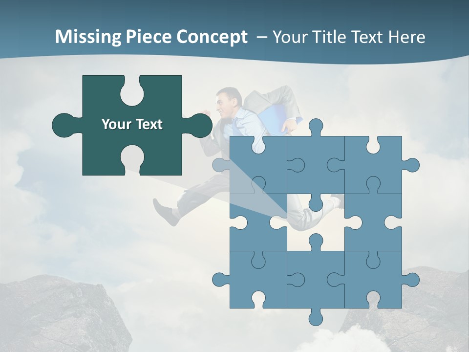 Competition Mountain Cliff PowerPoint Template