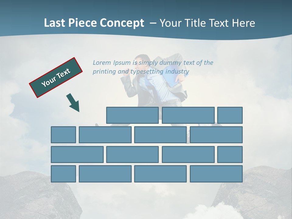 Competition Mountain Cliff PowerPoint Template
