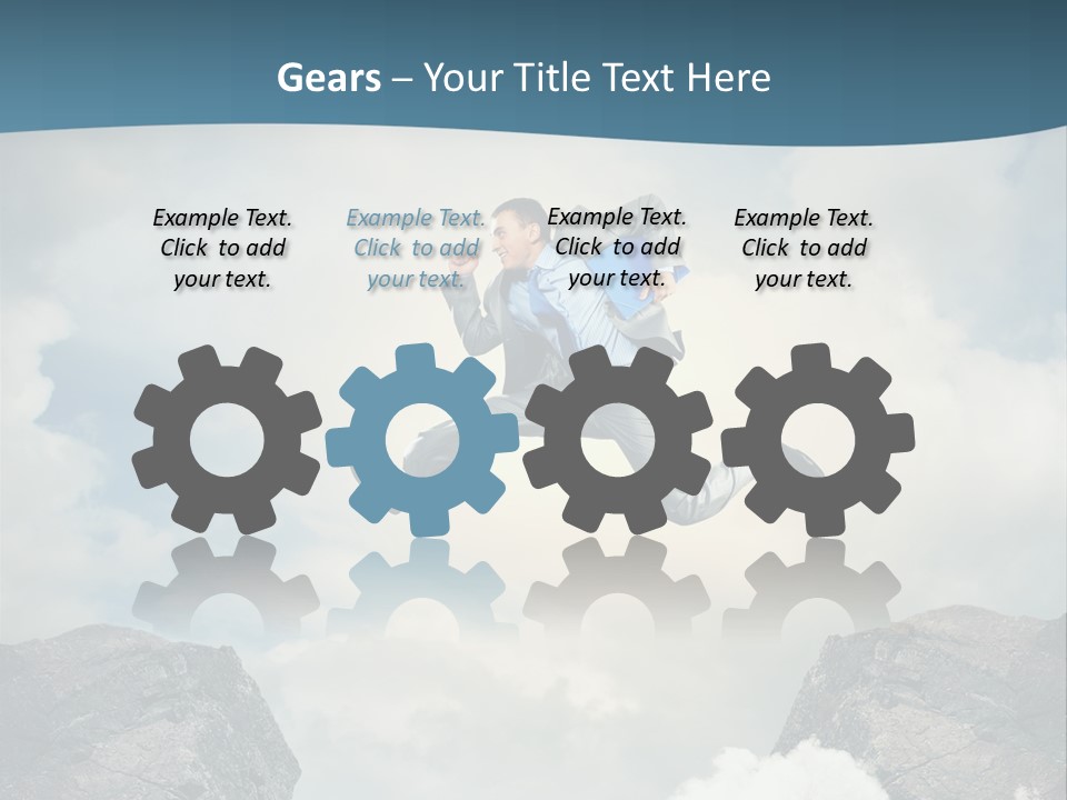 Competition Mountain Cliff PowerPoint Template