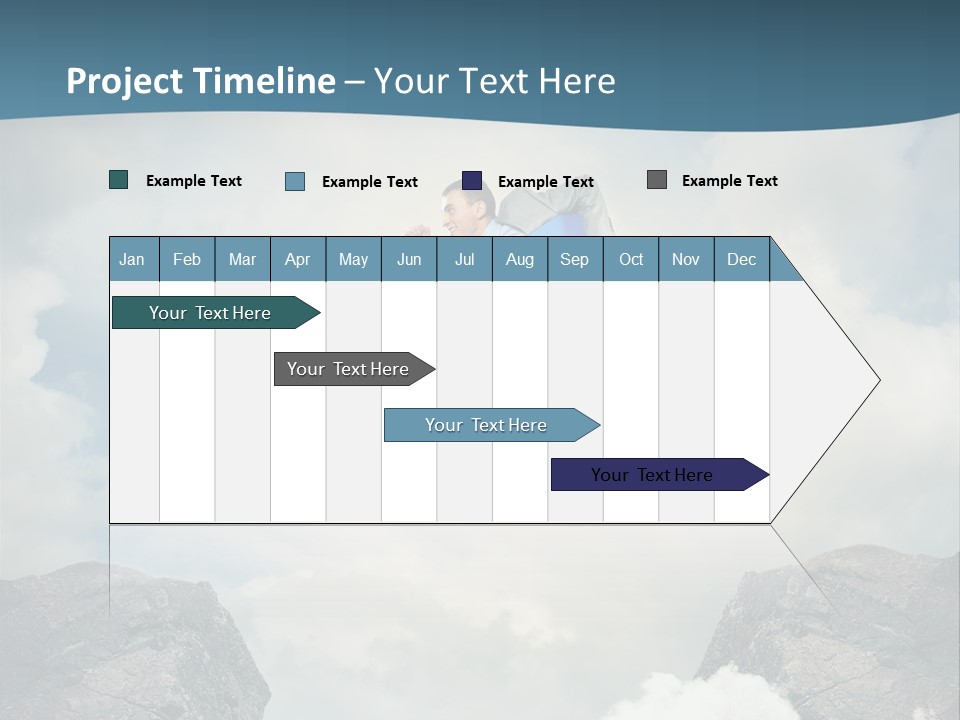 Competition Mountain Cliff PowerPoint Template