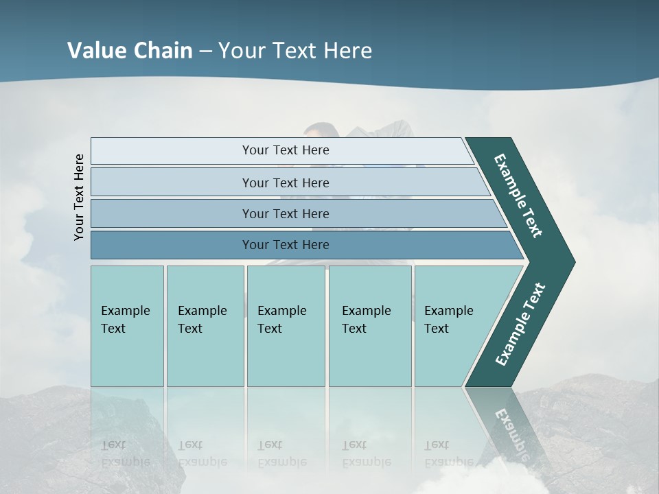 Competition Mountain Cliff PowerPoint Template
