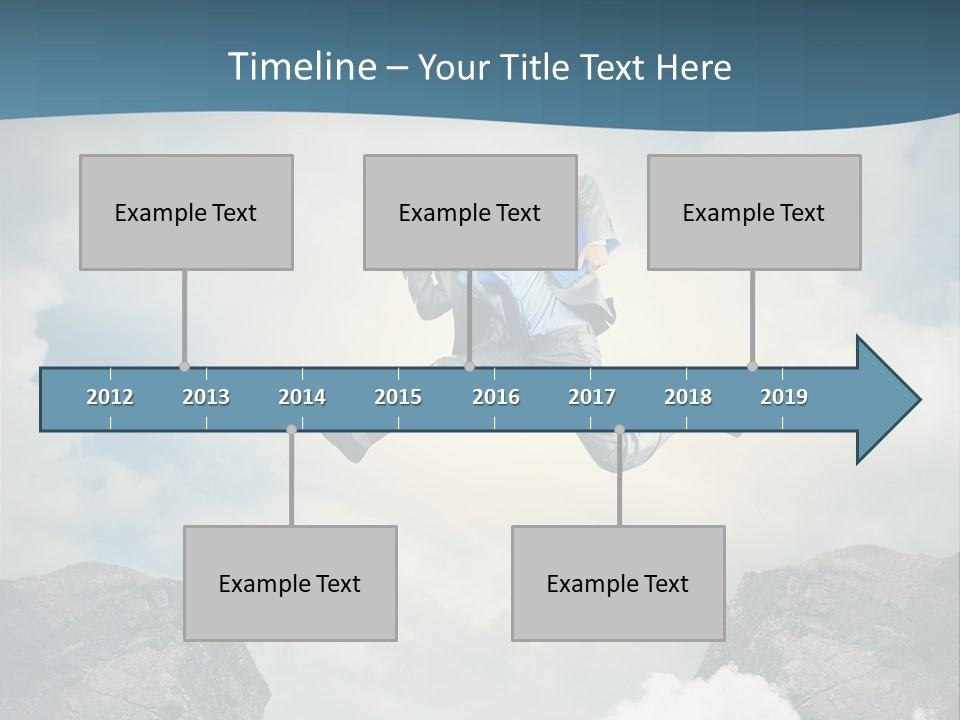 Competition Mountain Cliff PowerPoint Template