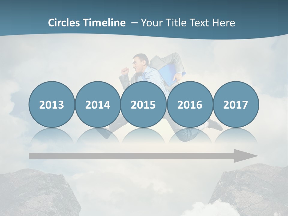 Competition Mountain Cliff PowerPoint Template