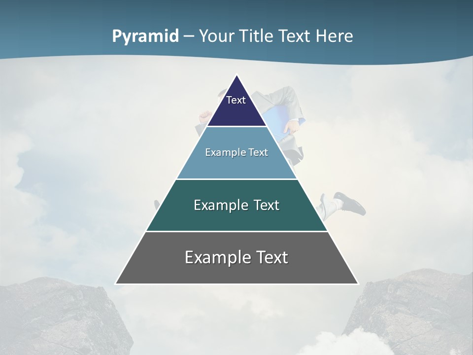 Competition Mountain Cliff PowerPoint Template