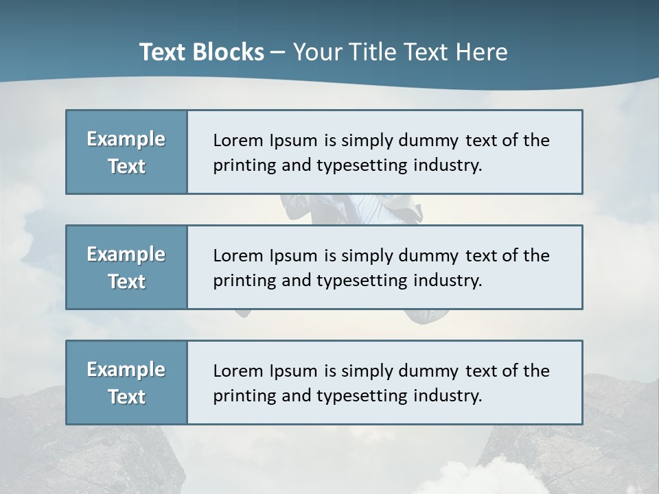 Competition Mountain Cliff PowerPoint Template